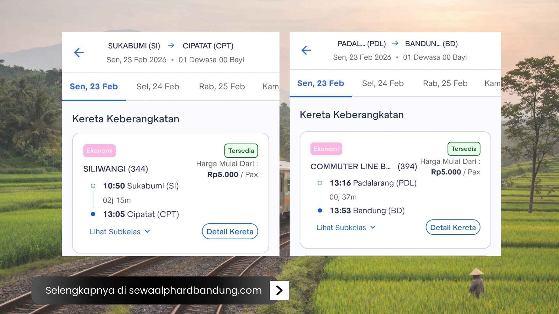 Cara Naik Kereta Sukabumi Bandung 2026