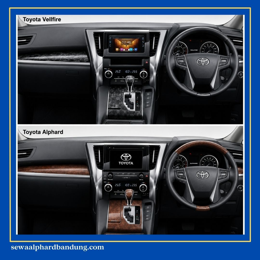 Interior Toyota Alphard vs Vellfire