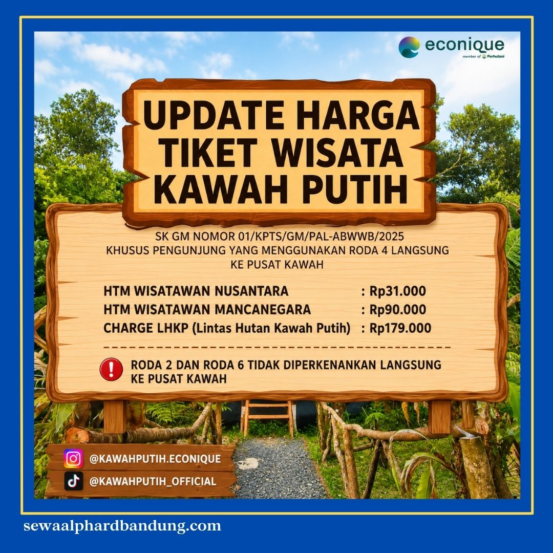 Tiket Masuk Kawah Putih Ciwidey Bandung dan Biaya Wahana 2026